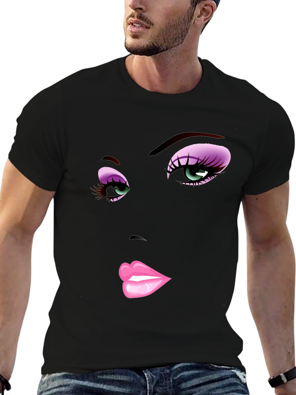 Glam Face Graphic T-Shirt - Bold Style