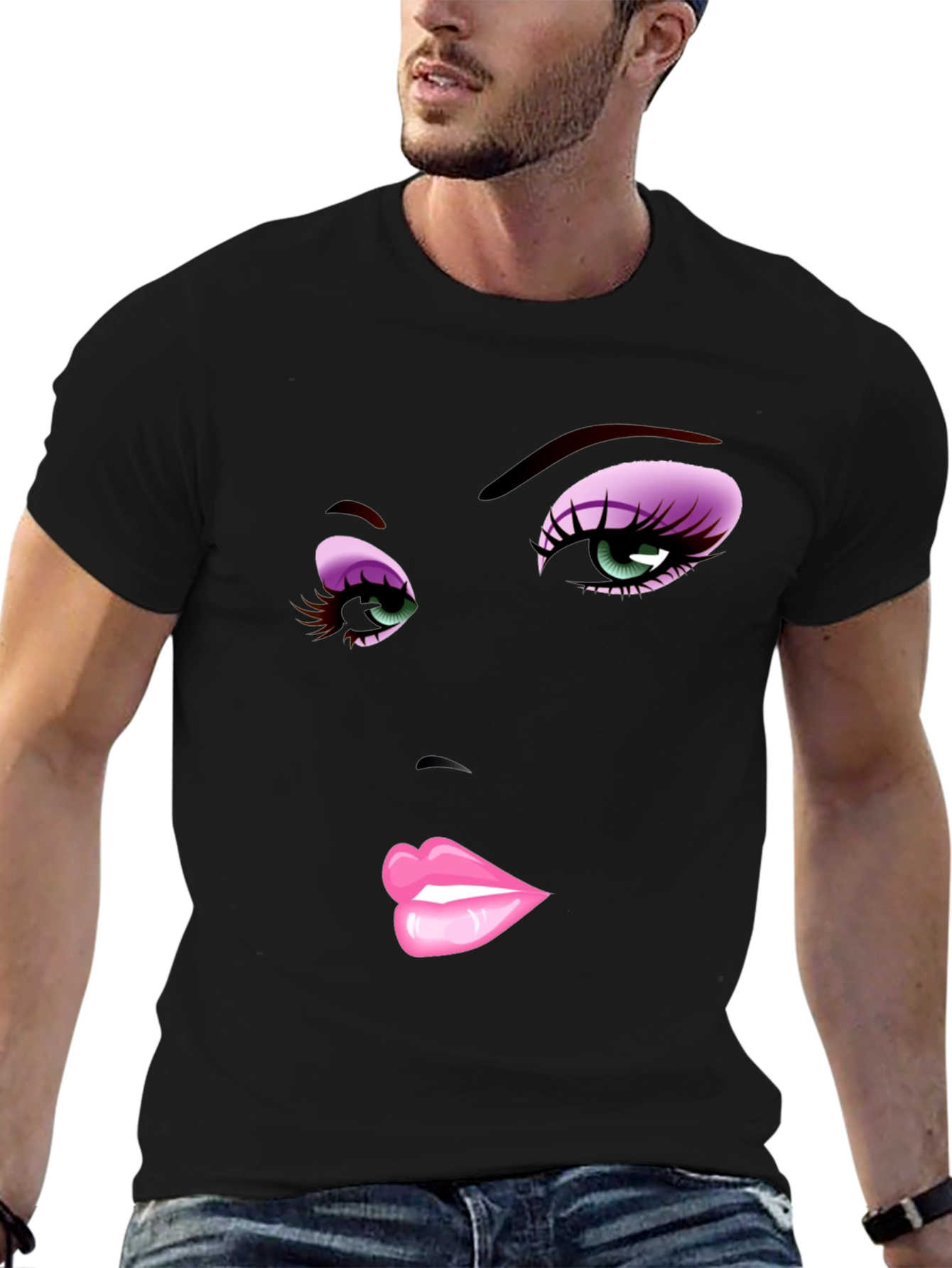 Glam Face Graphic T-Shirt - Bold Style