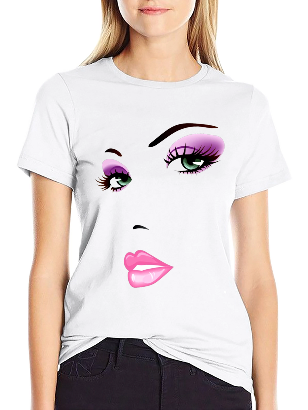 Glam Face Graphic T-Shirt - Bold Style