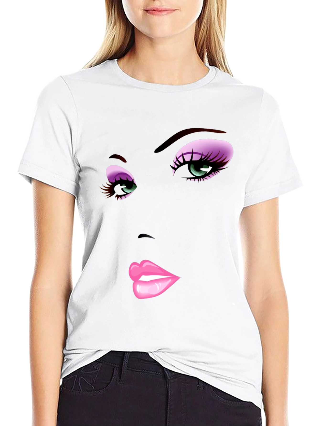 Glam Face Graphic T-Shirt - Bold Style