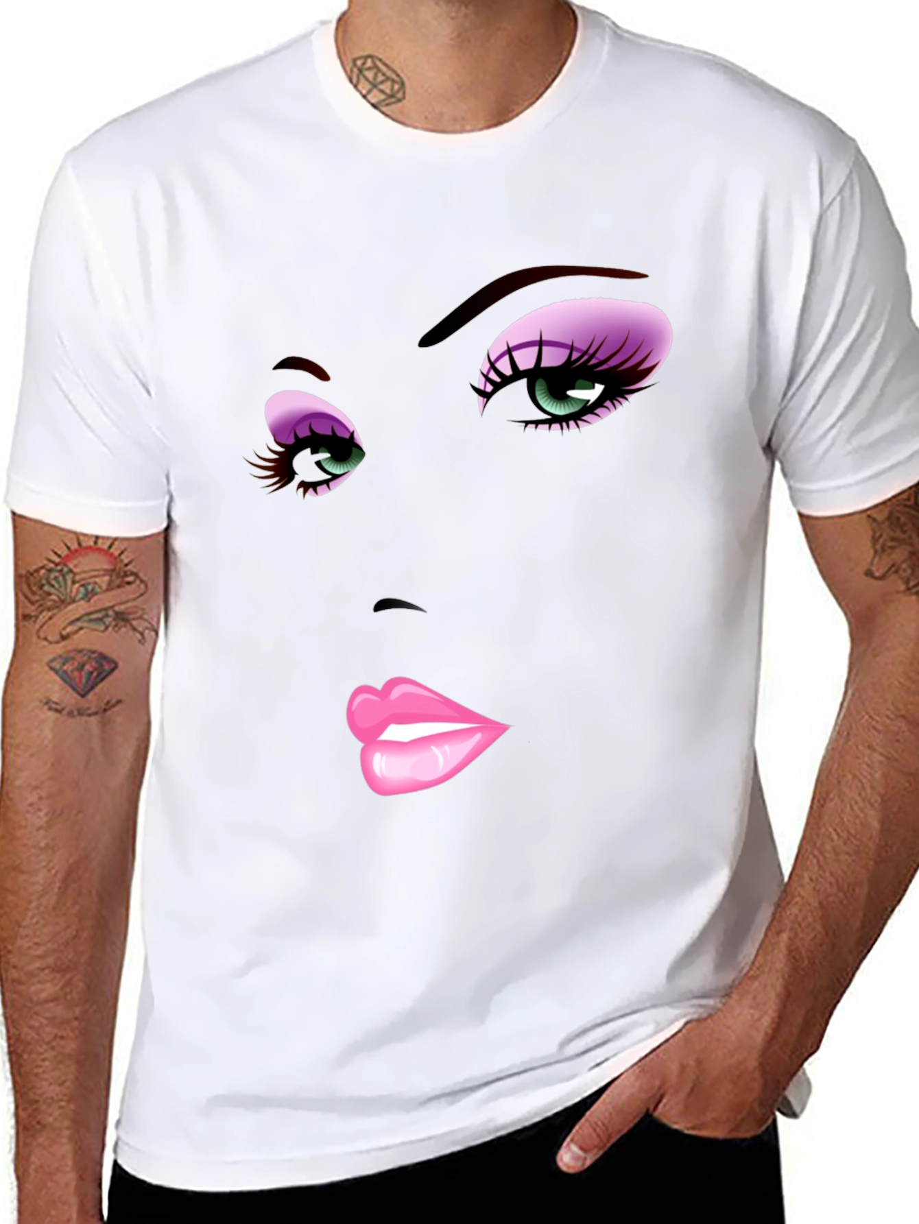 Glam Face Graphic T-Shirt - Bold Style