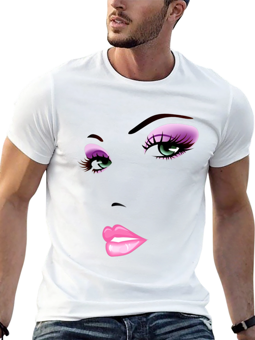 Glam Face Graphic T-Shirt - Bold Style