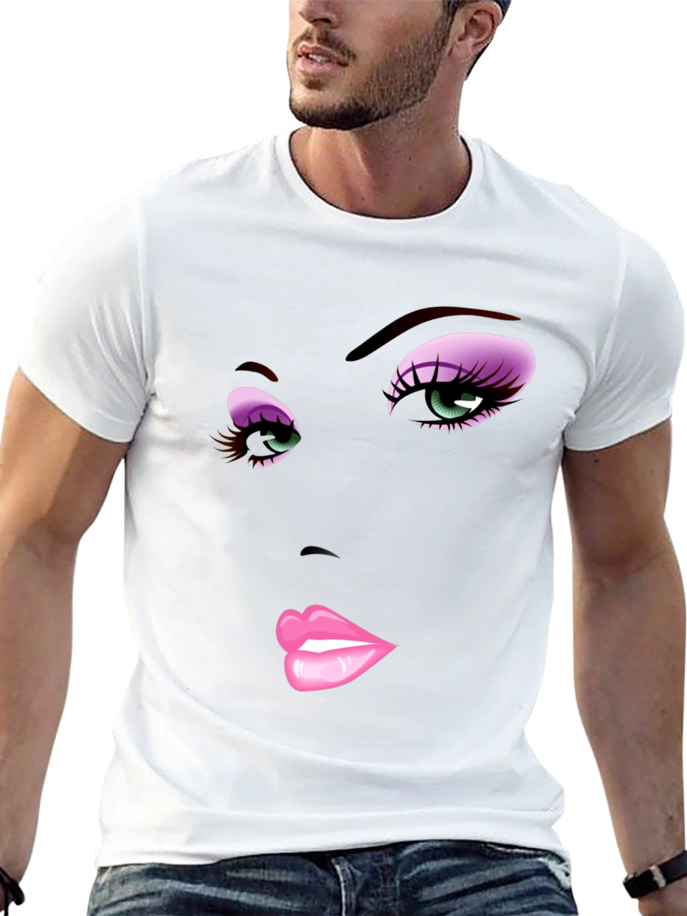 Glam Face Graphic T-Shirt - Bold Style