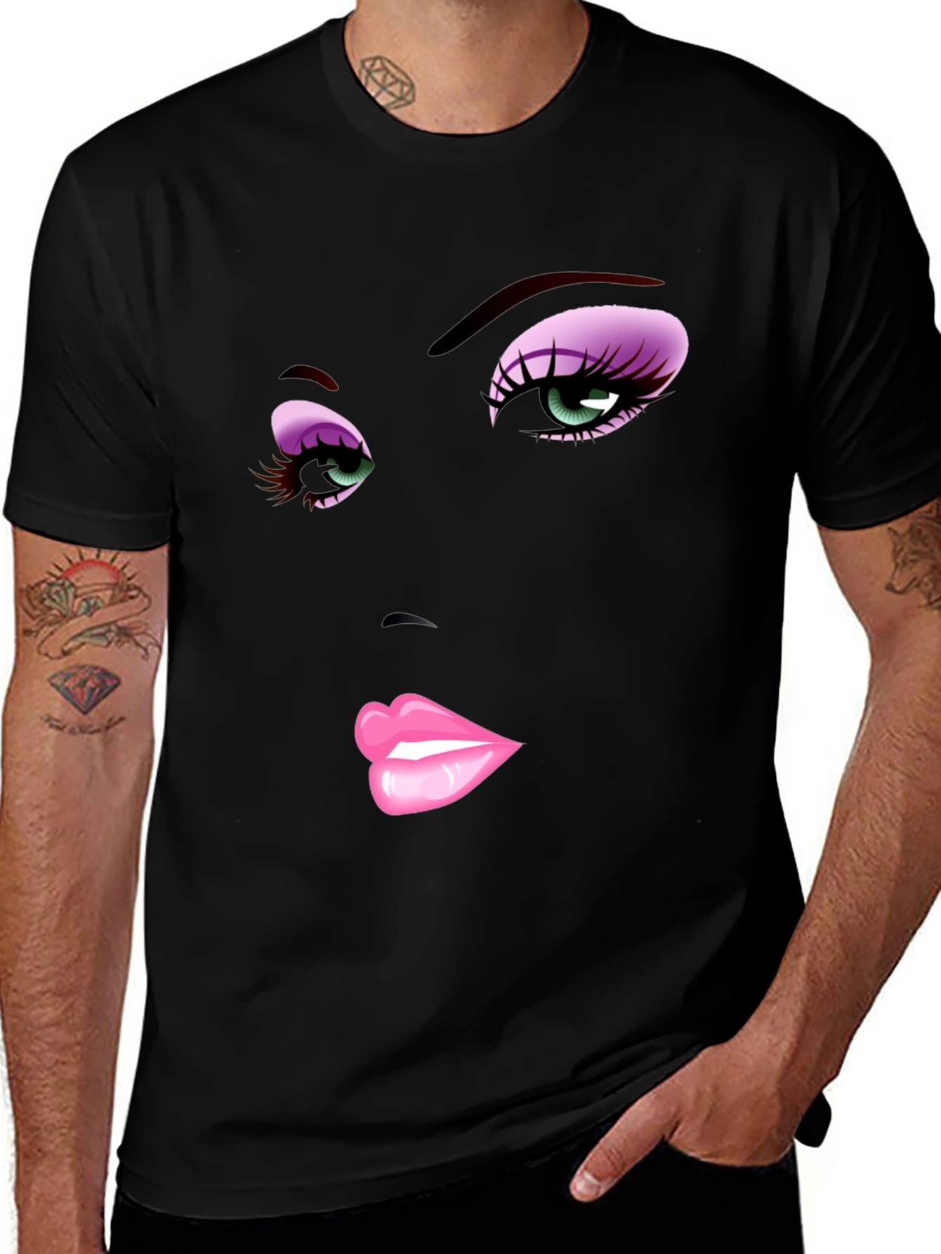 Glam Face Graphic T-Shirt - Bold Style
