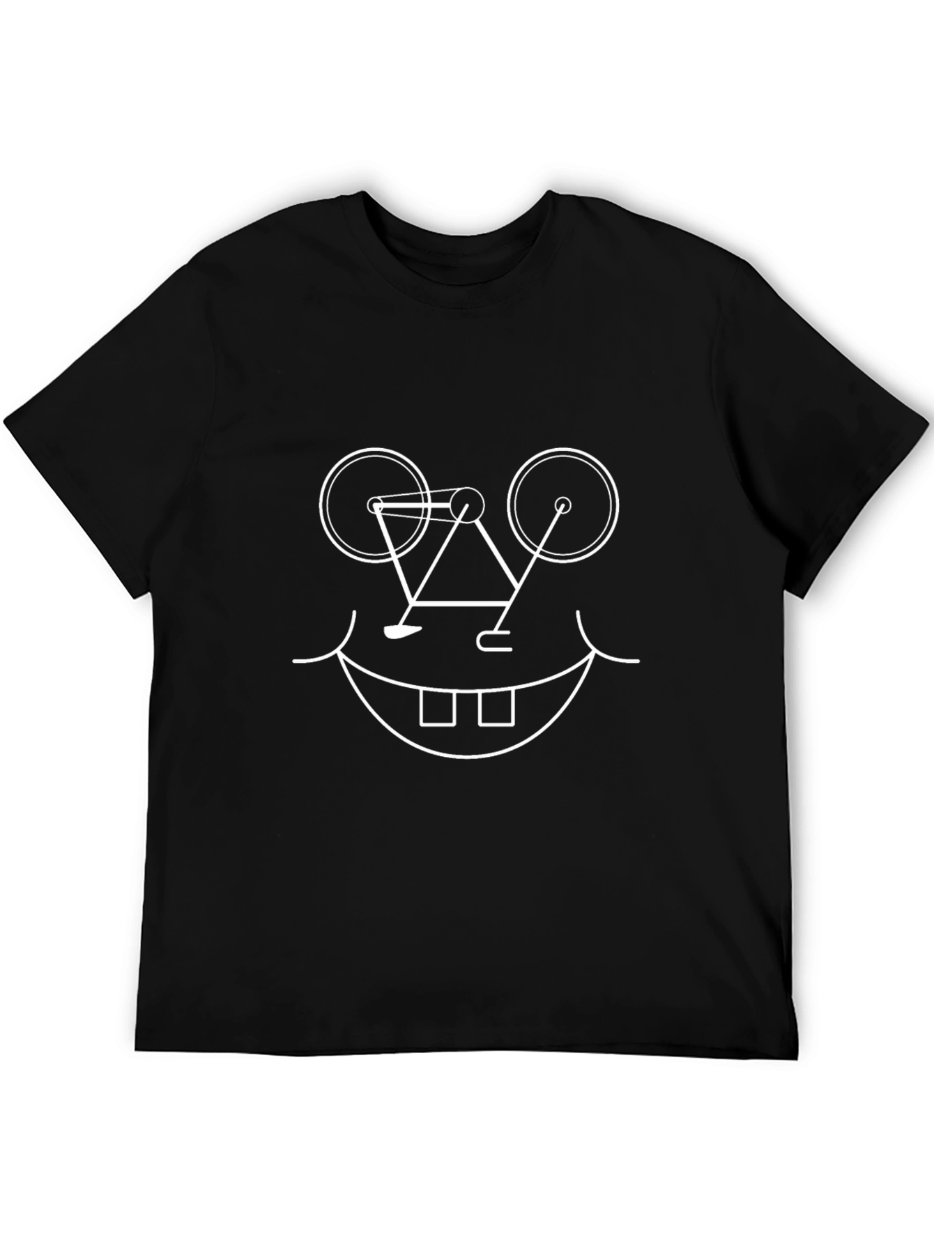 Bicycle Smile Graphic Tee - Cool Cyclist Shirt