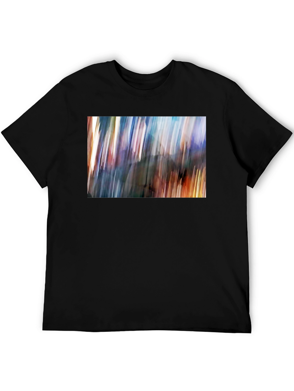 Abstract Blur Art Print Black T-Shirt