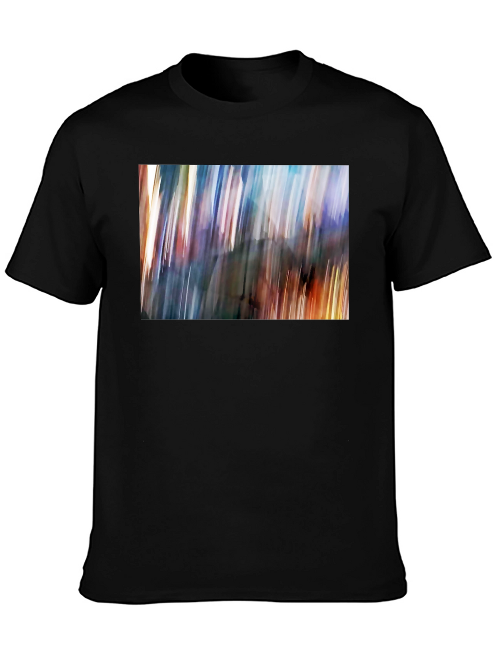 Abstract Blur Art Print Black T-Shirt