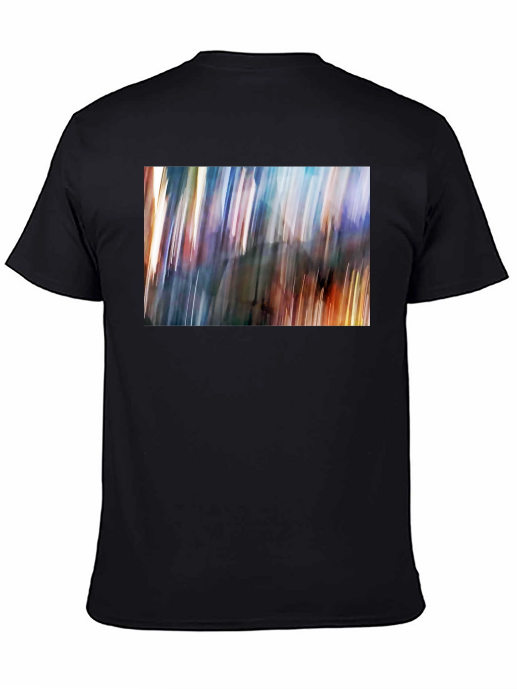 Abstract Blur Art Print Black T-Shirt