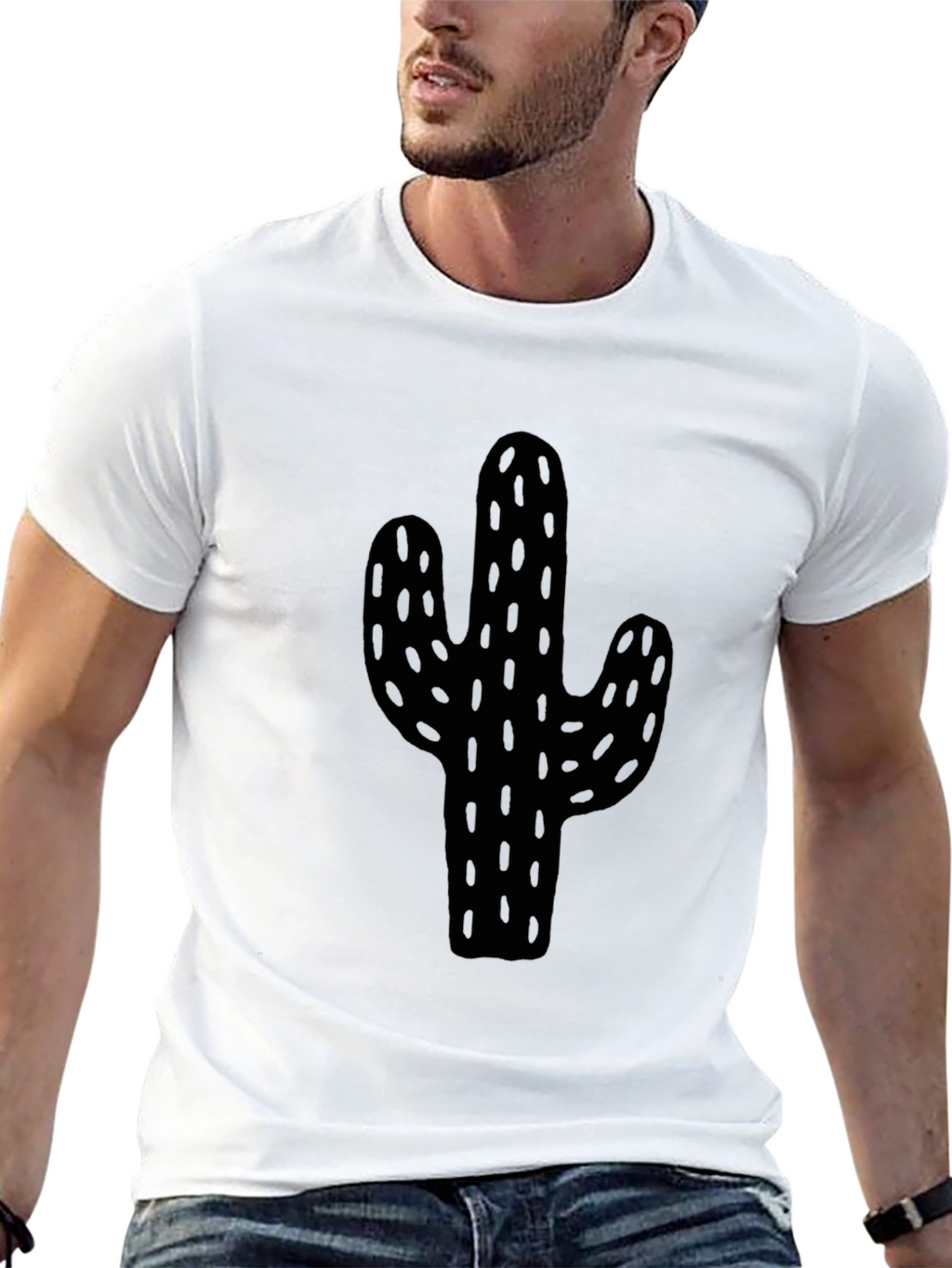 Cactus Graphic Black T-Shirt