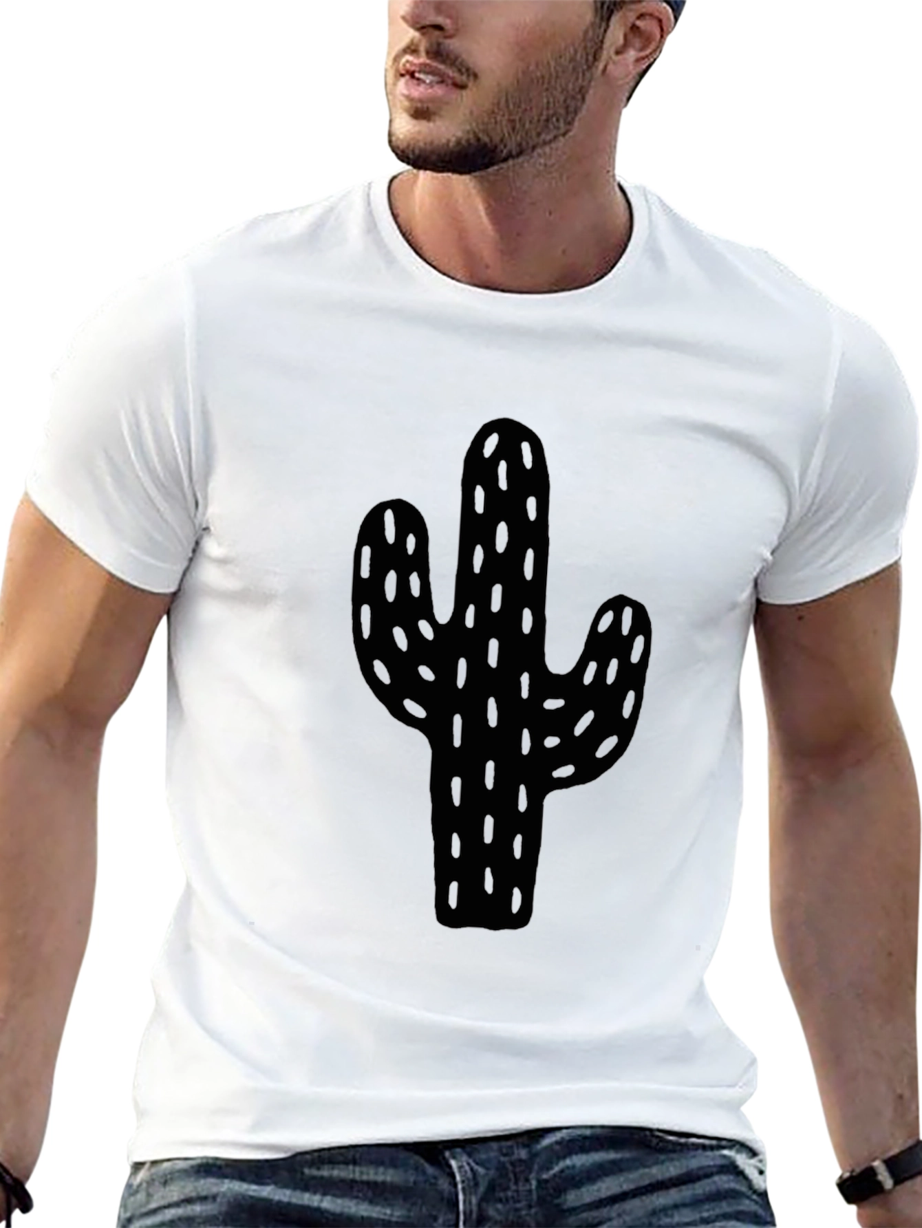 Cactus Graphic Black T-Shirt