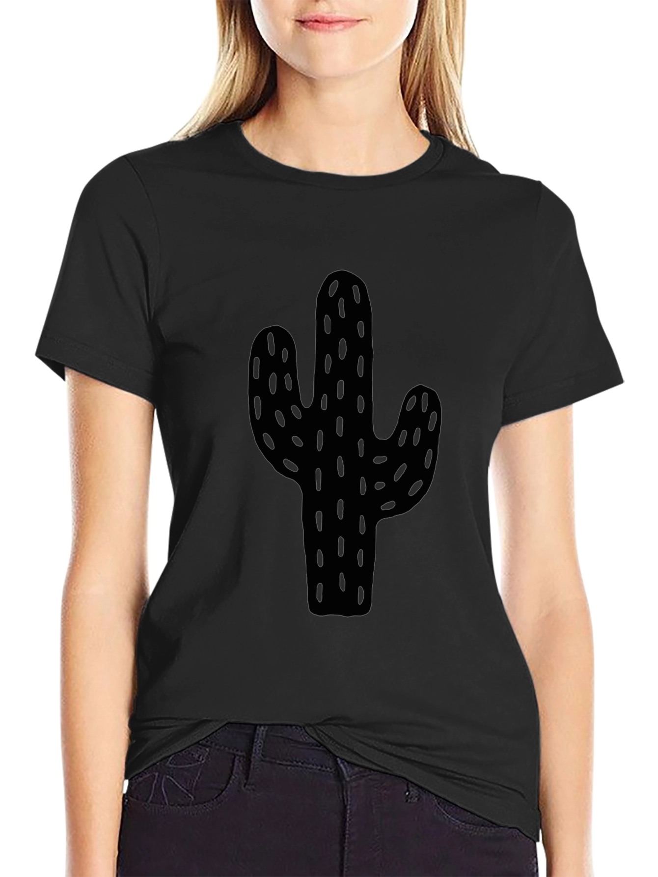 Cactus Graphic Black T-Shirt