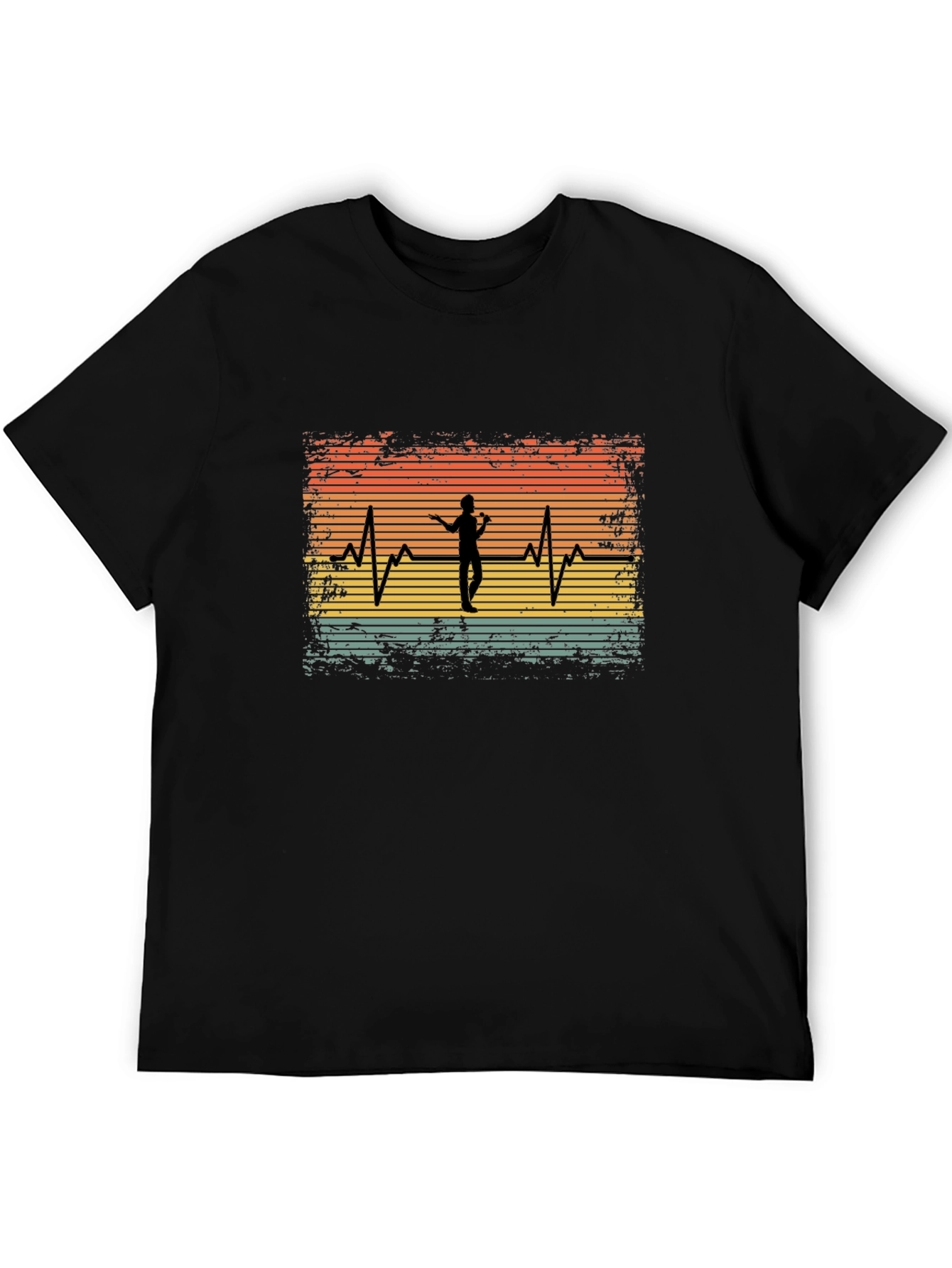 Singer Heartbeat Black Tee - Music Lover
