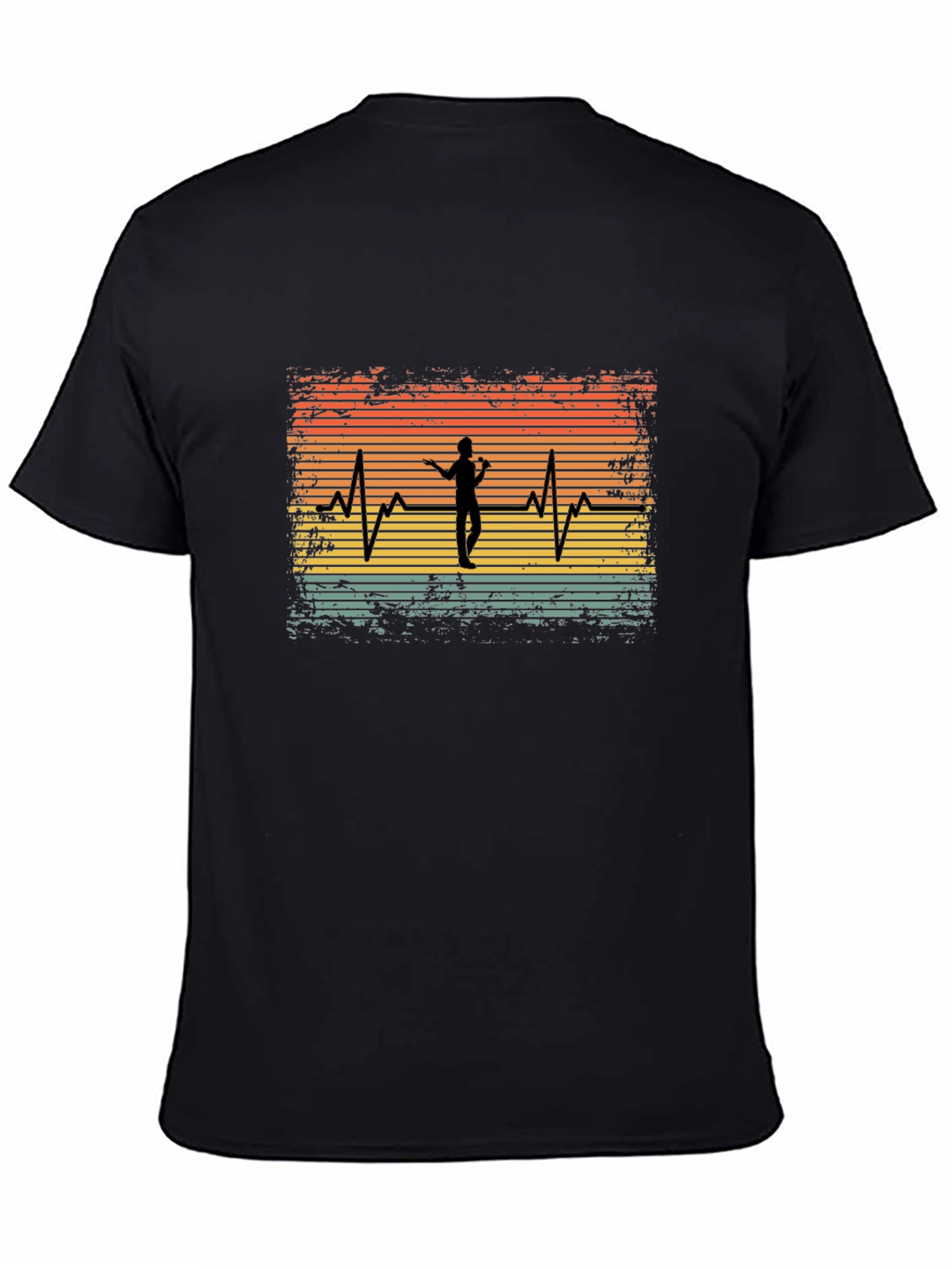 Singer Heartbeat Black Tee - Music Lover