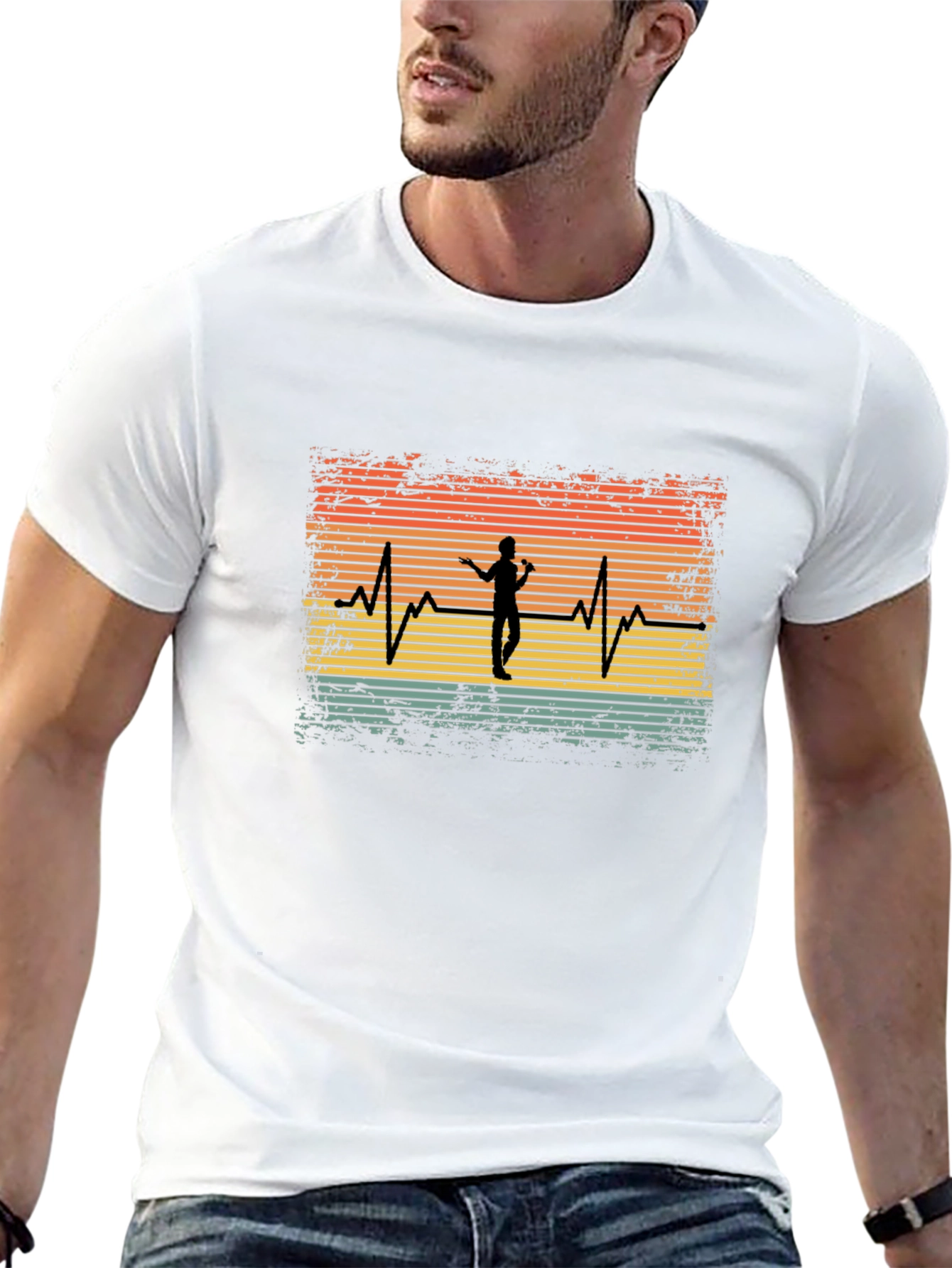 Singer Heartbeat Black Tee - Music Lover