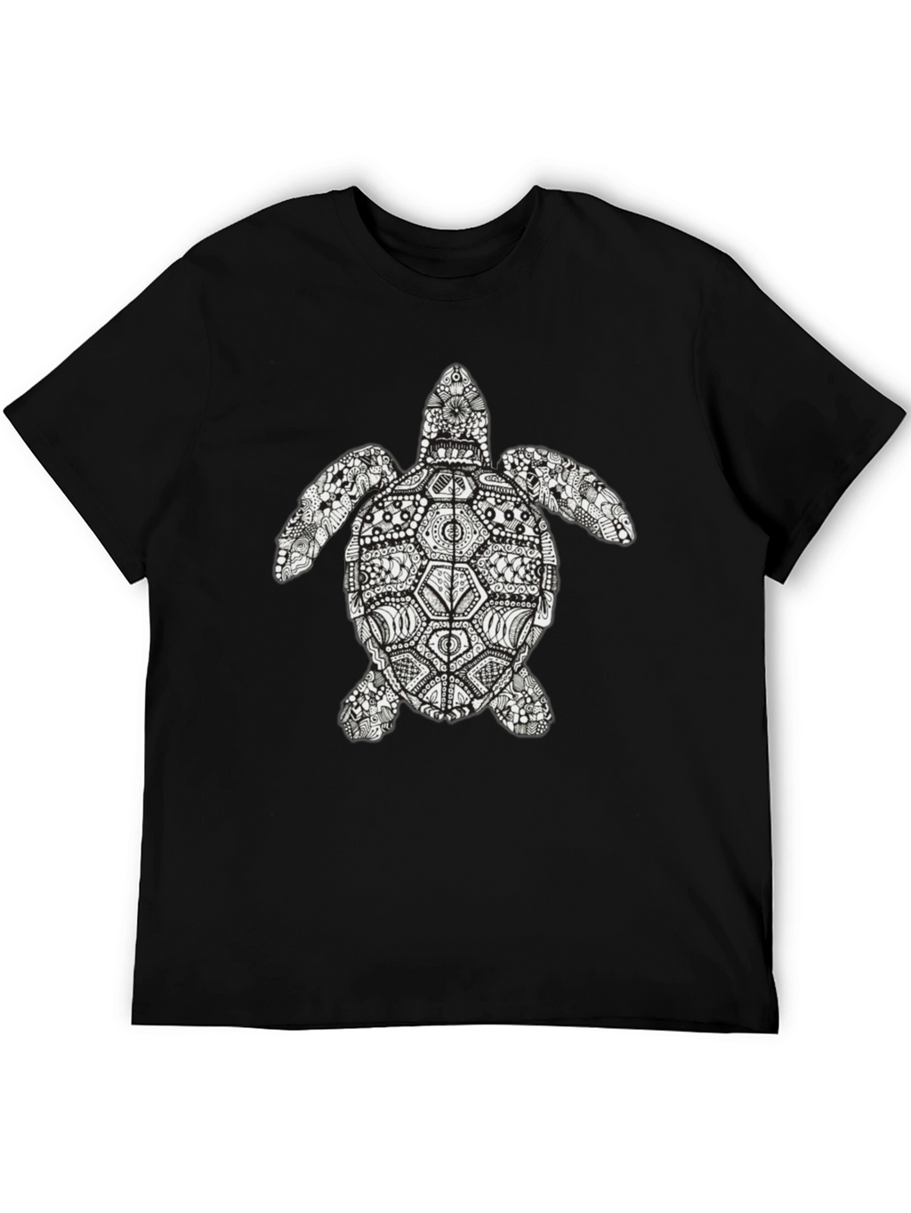Turtle Graphic Tee - Black Short Sleeve