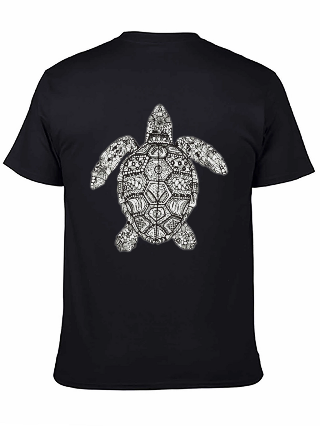 Turtle Graphic Tee - Black Short Sleeve