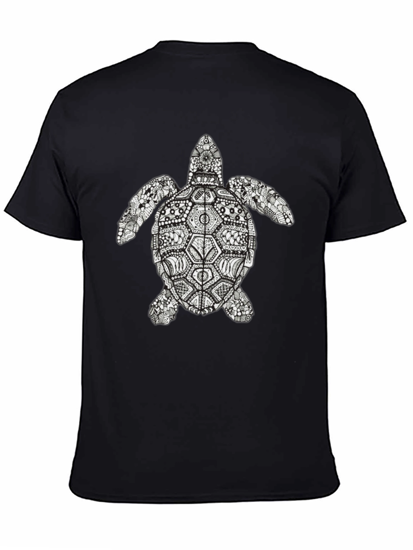 Turtle Graphic Tee - Black Short Sleeve