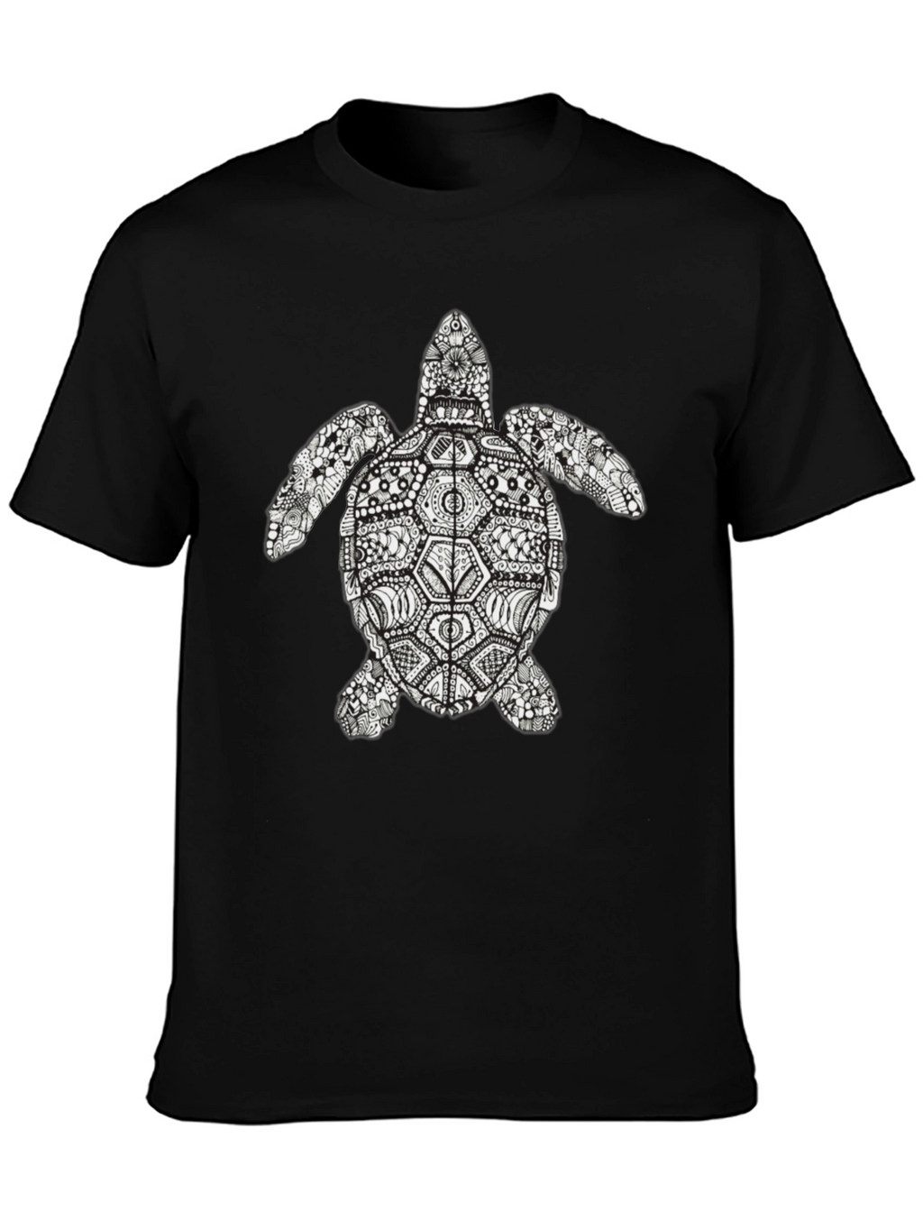 Turtle Graphic Tee - Black Short Sleeve