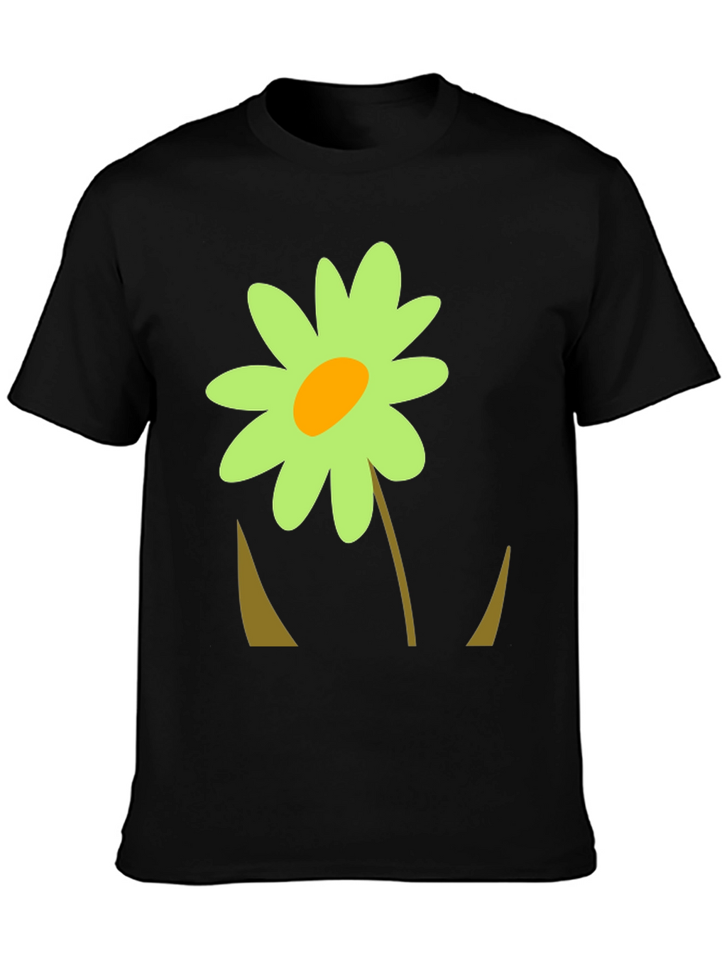 Flower Graphic Black T-Shirt
