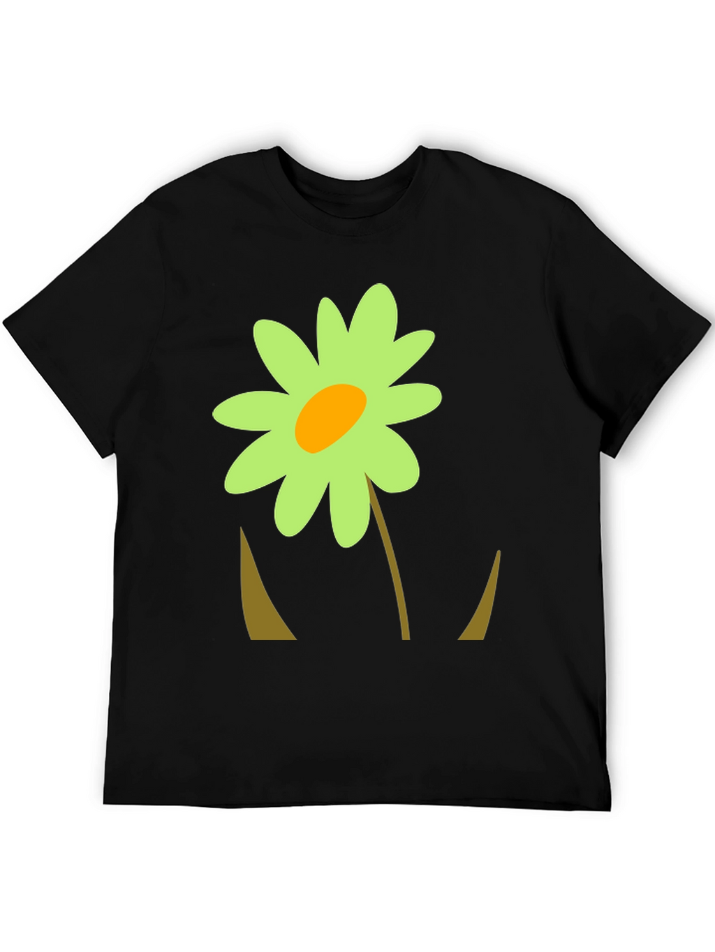 Flower Graphic Black T-Shirt