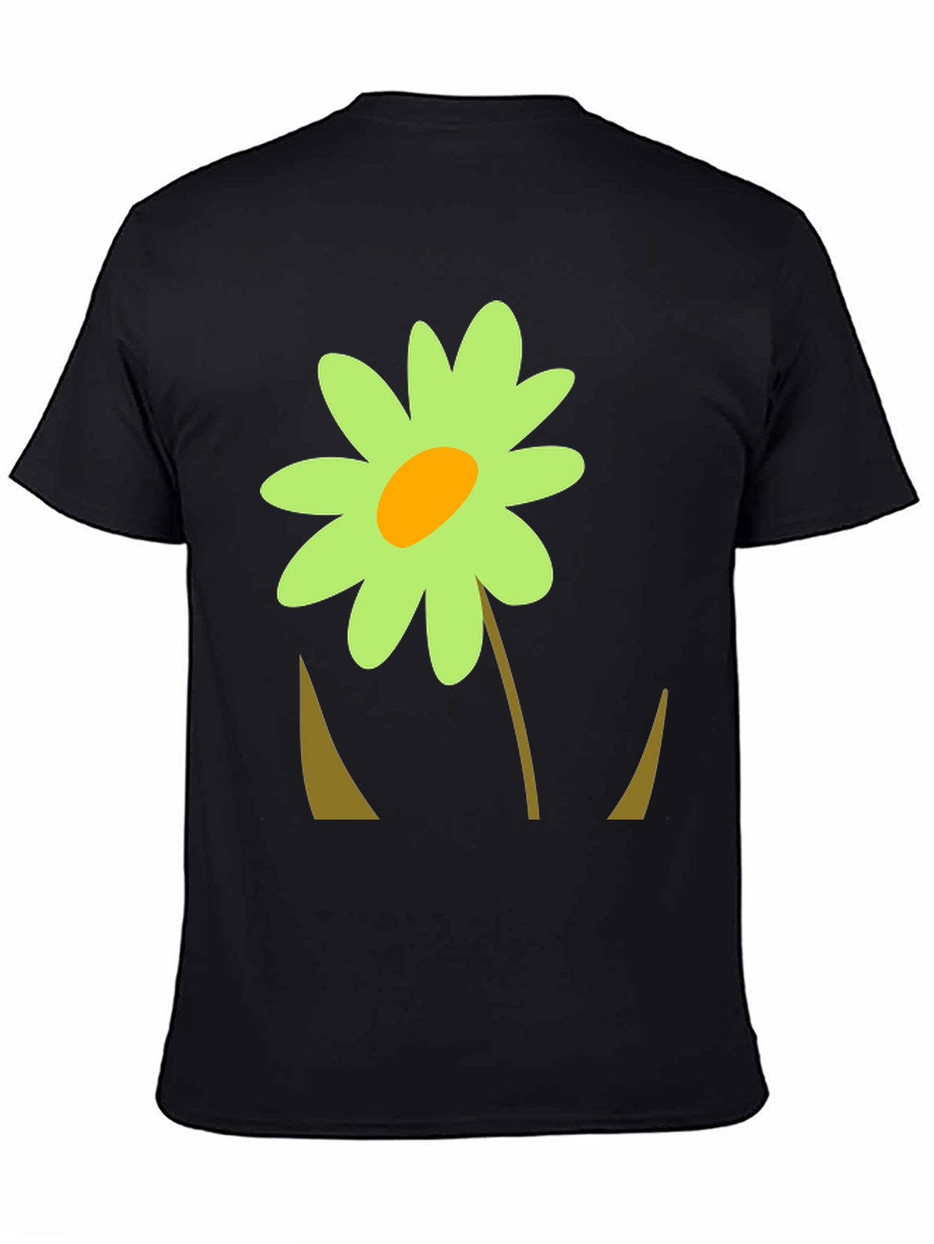 Flower Graphic Black T-Shirt