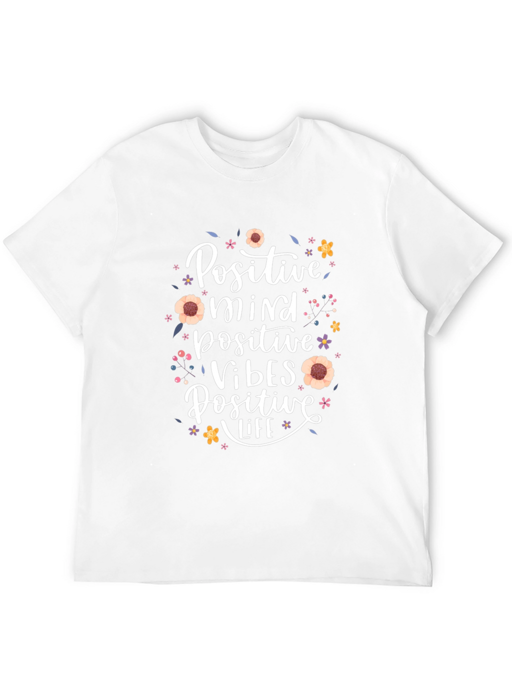 Positive Mind Vibes Life Black T-Shirt