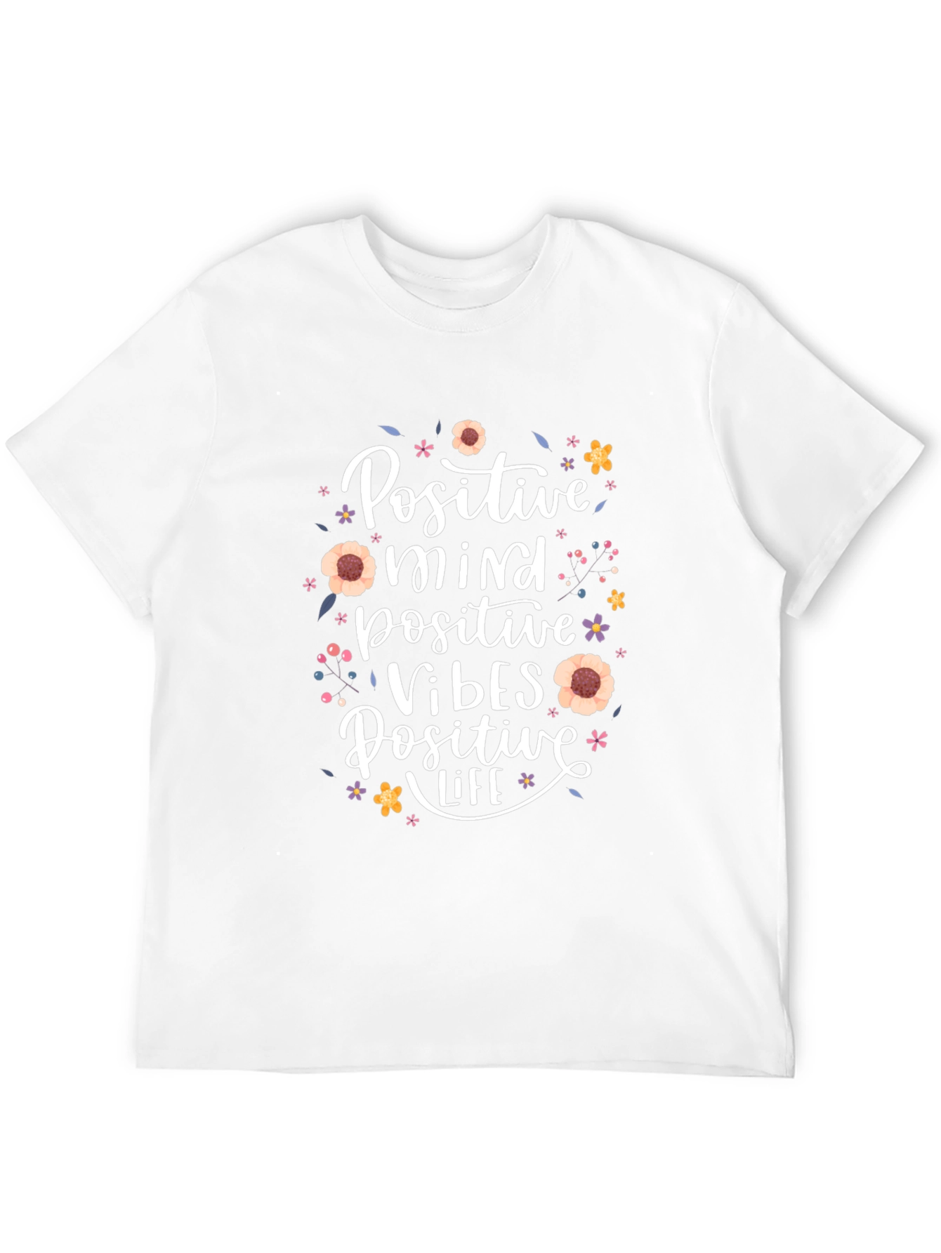 Positive Mind Vibes Life Black T-Shirt