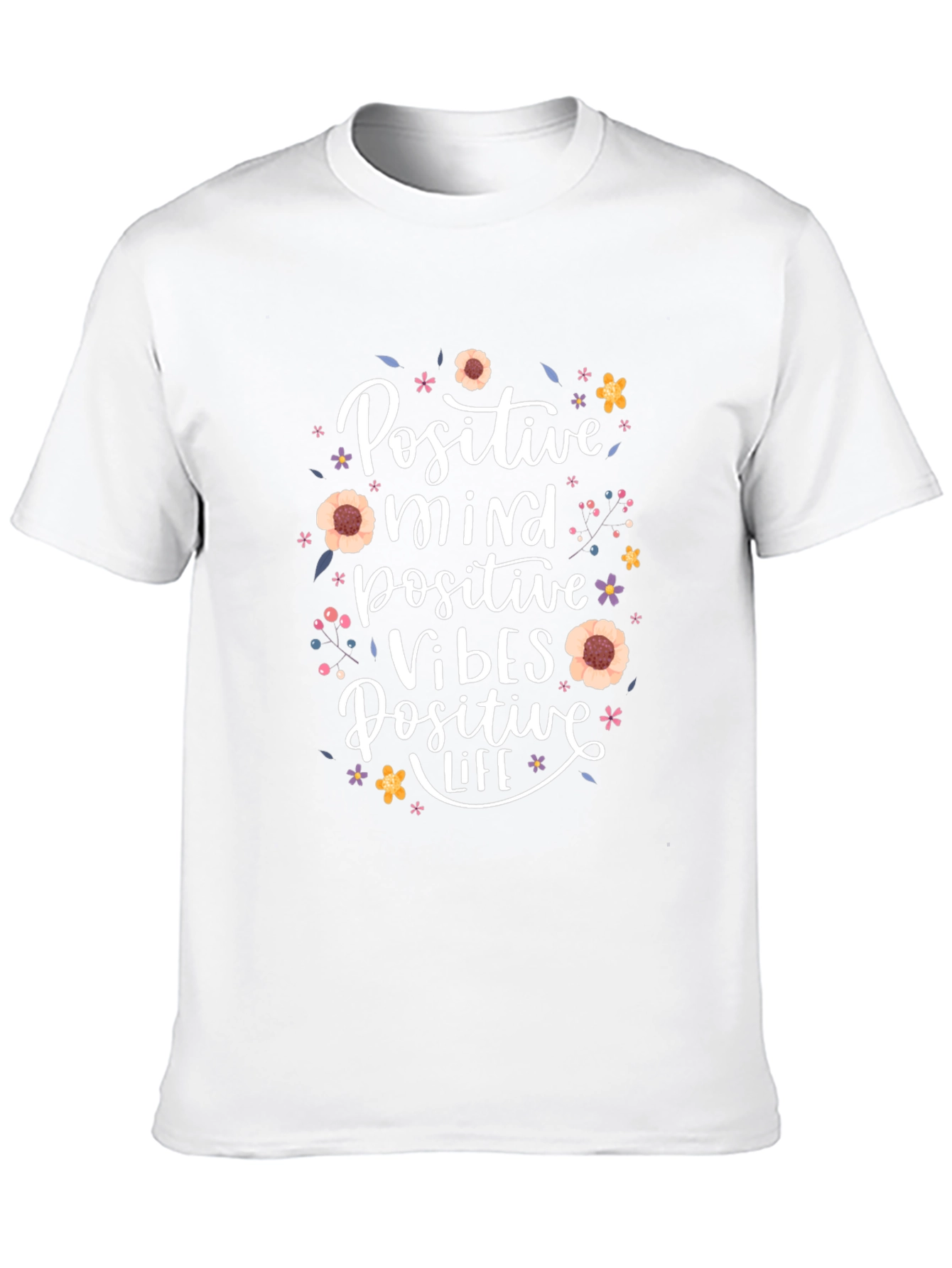 Positive Mind Vibes Life Black T-Shirt