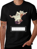 Relaxing Bulldog Graphic Tee - Black