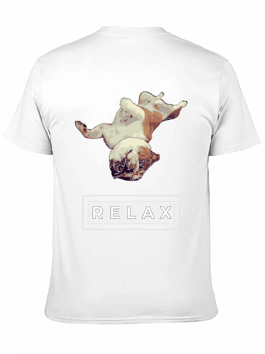 Relaxing Bulldog Graphic Tee - Black