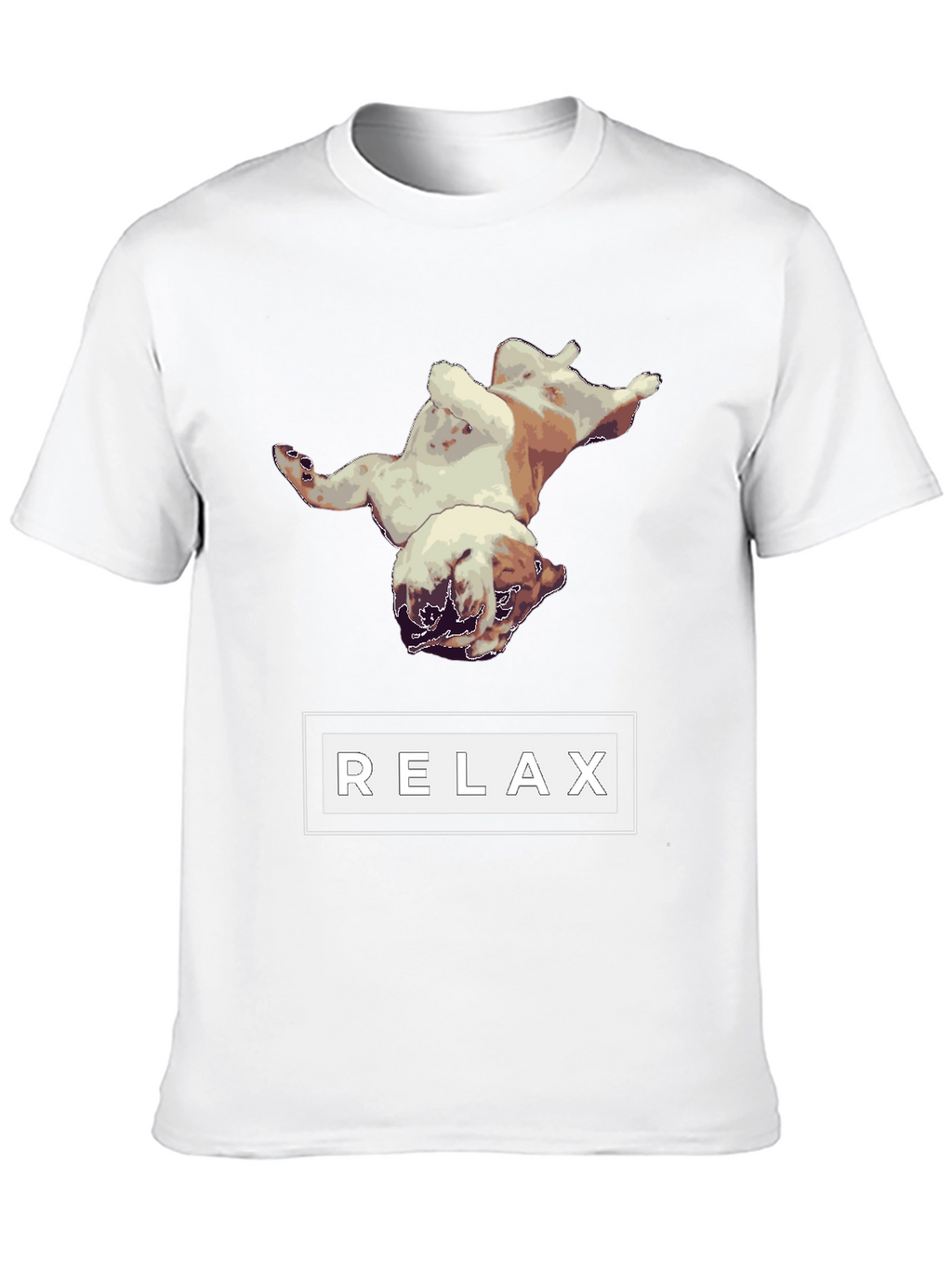Relaxing Bulldog Graphic Tee - Black