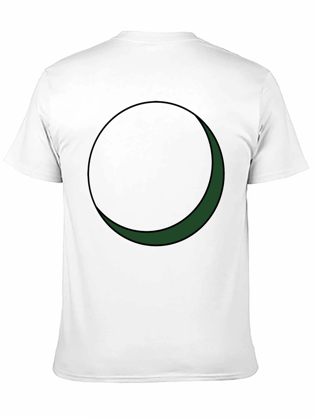 Minimalist Green Crescent Moon Graphic Tee