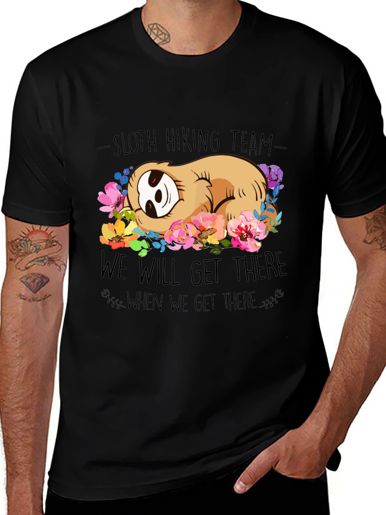 Sloth Hiking Team Graphic Tee - We Will Get There