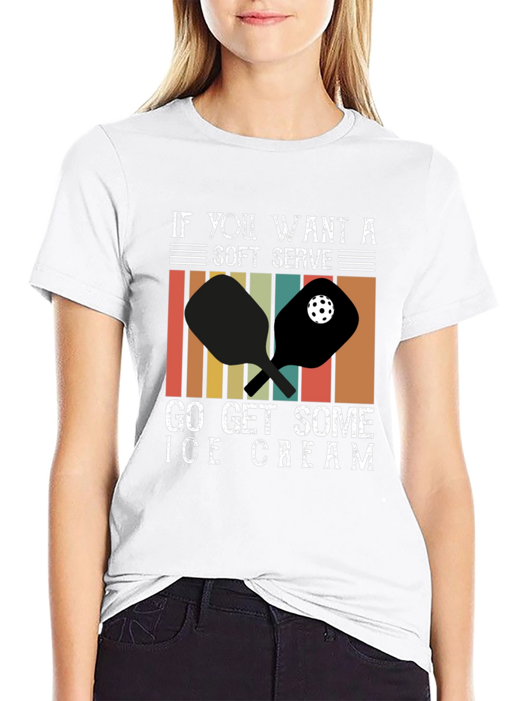 Soft Serve Ice Cream Pickleball T-Shirt