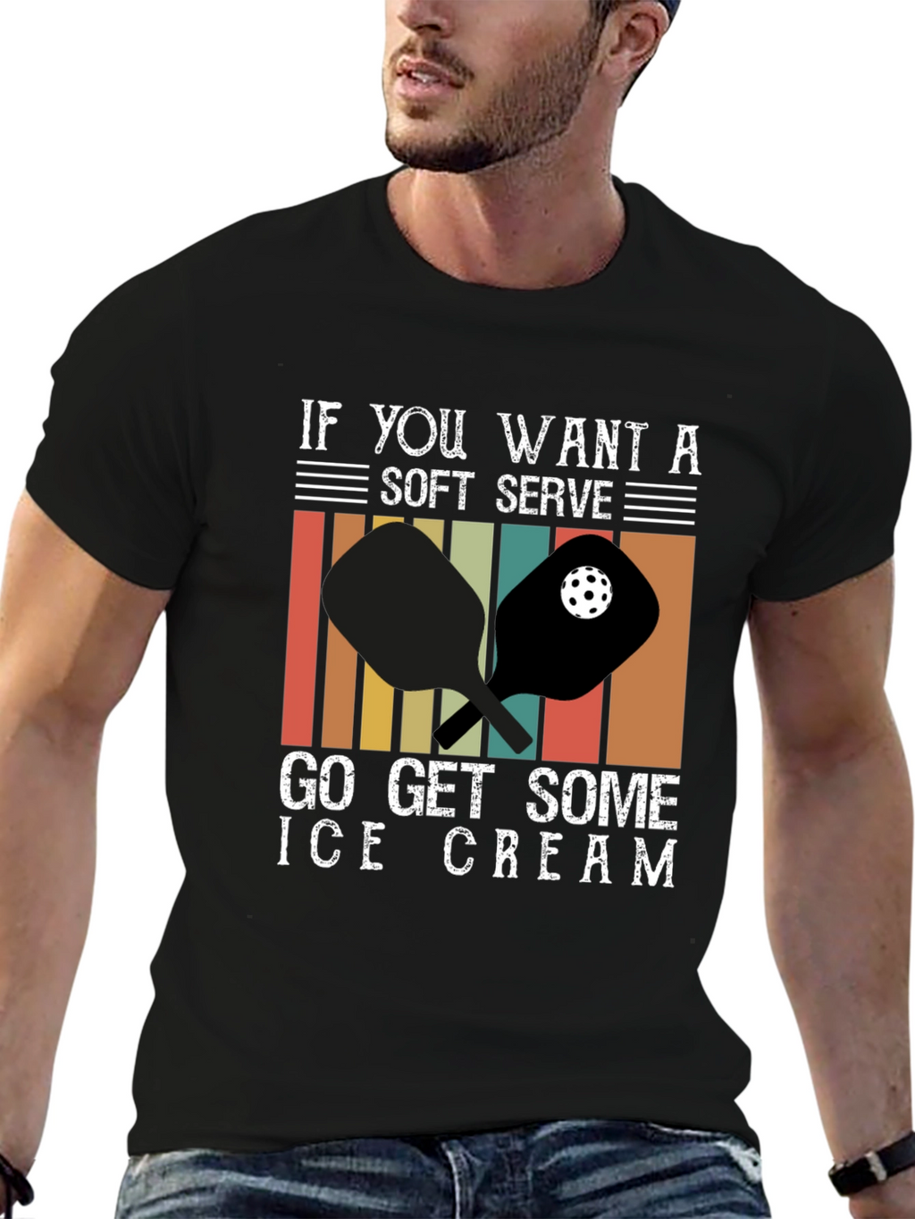 Soft Serve Ice Cream Pickleball T-Shirt