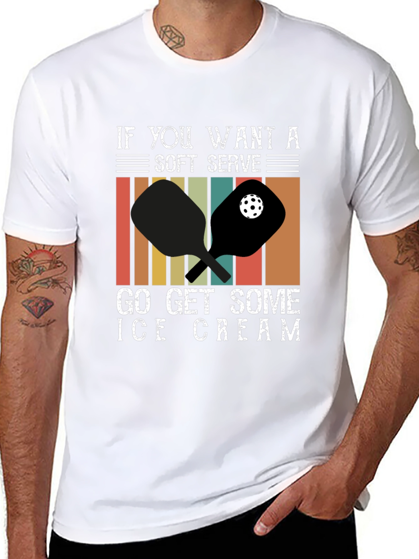 Soft Serve Ice Cream Pickleball T-Shirt