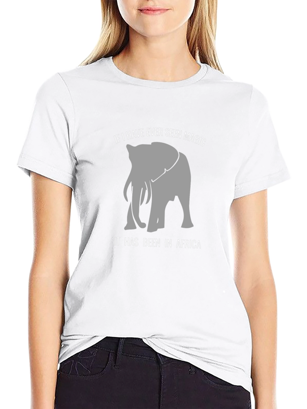 Elephant Africa Magic Graphic Tee - Black Cotton T-Shirt
