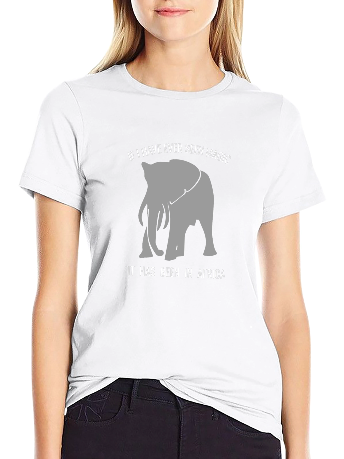 Elephant Africa Magic Graphic Tee - Black Cotton T-Shirt