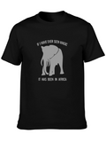 Elephant Africa Magic Graphic Tee - Black Cotton T-Shirt