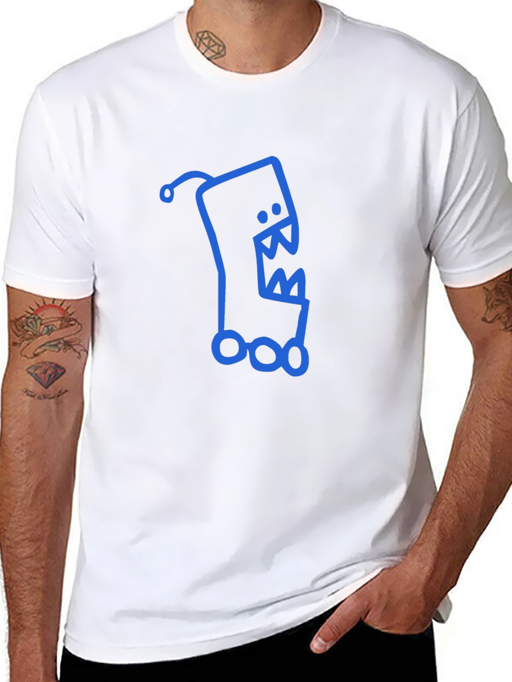 Monster Graphic Black T-Shirt - Funky and Unique