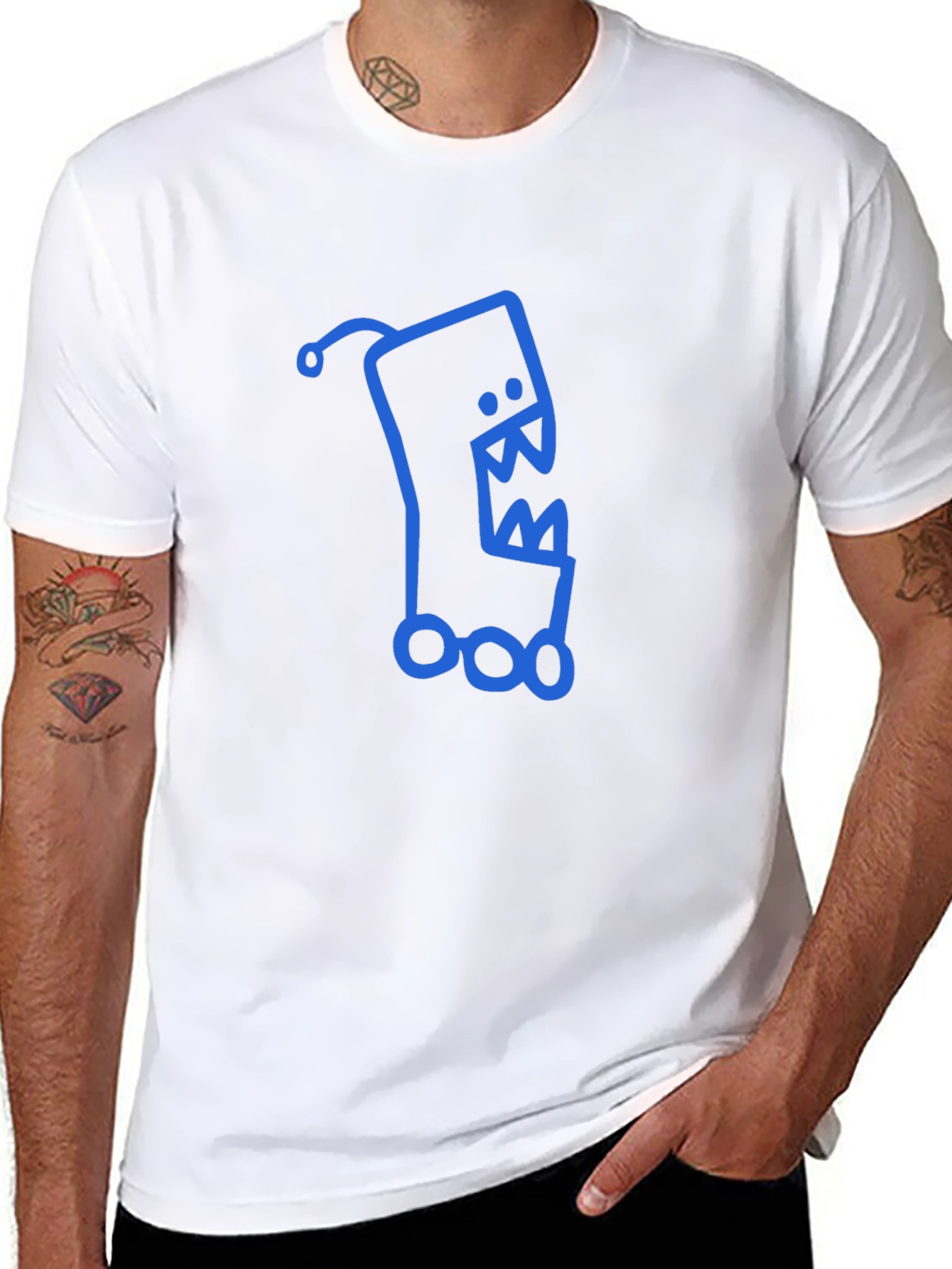 Monster Graphic Black T-Shirt - Funky and Unique
