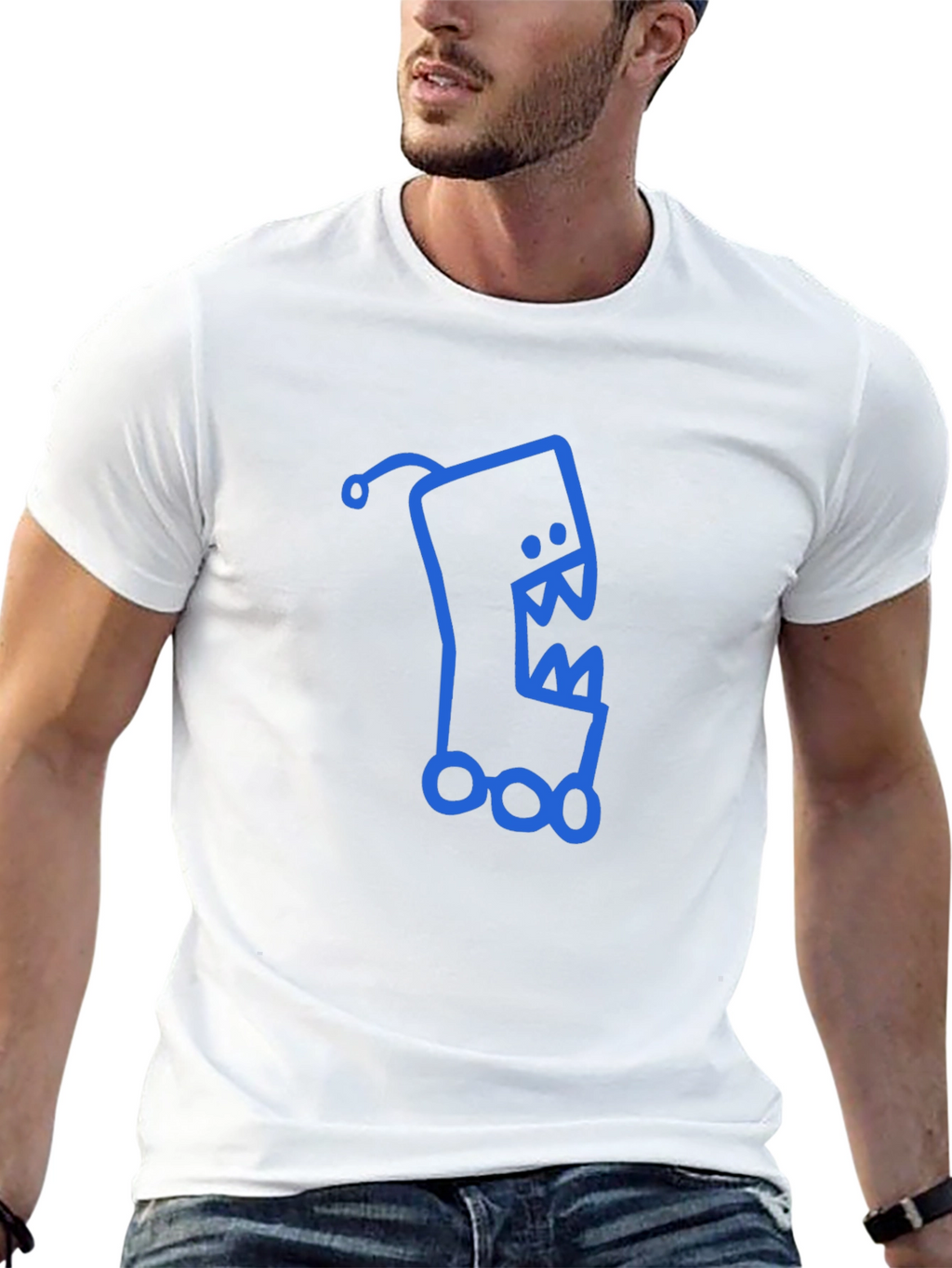 Monster Graphic Black T-Shirt - Funky and Unique