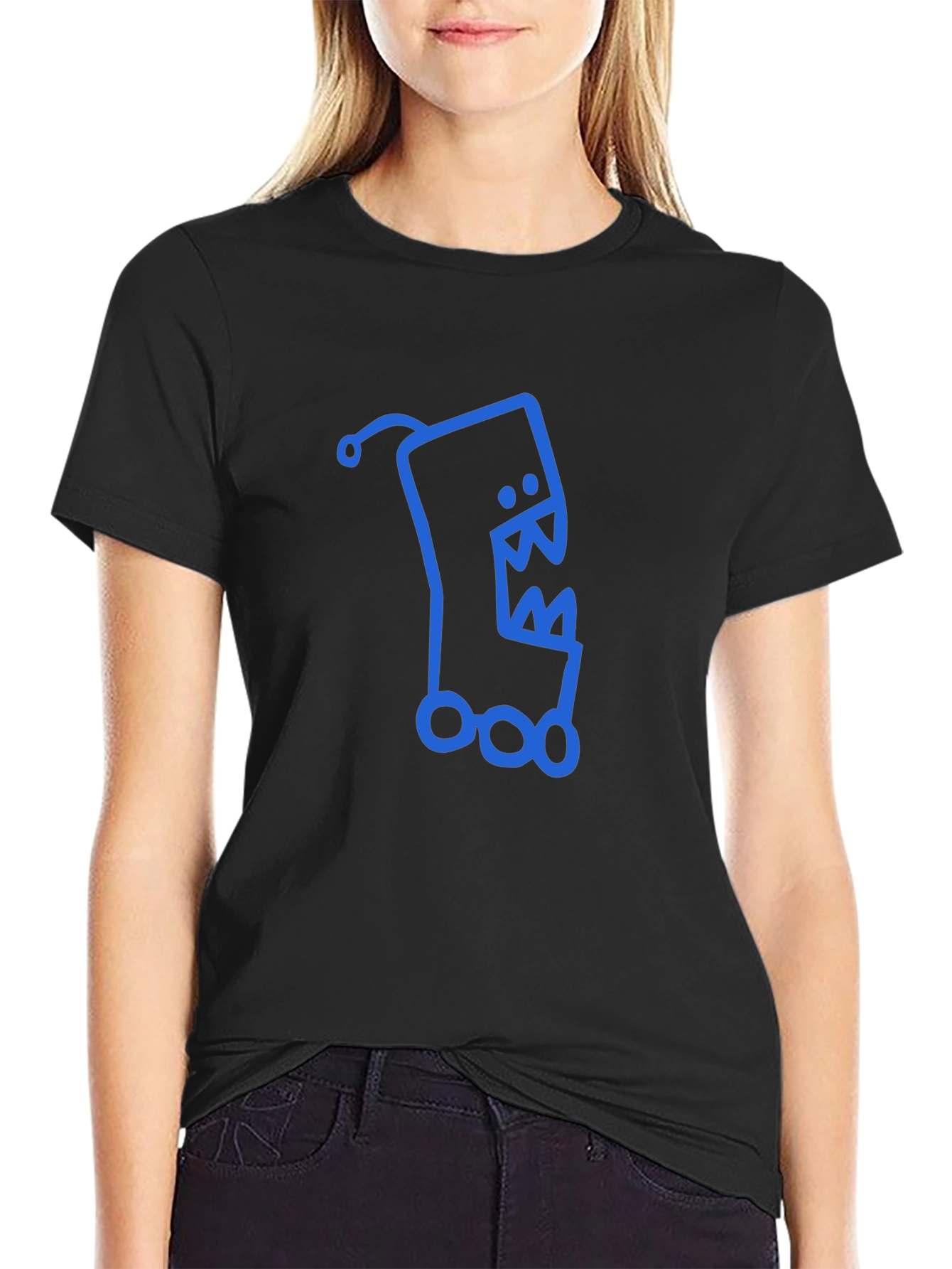 Monster Graphic Black T-Shirt - Funky and Unique
