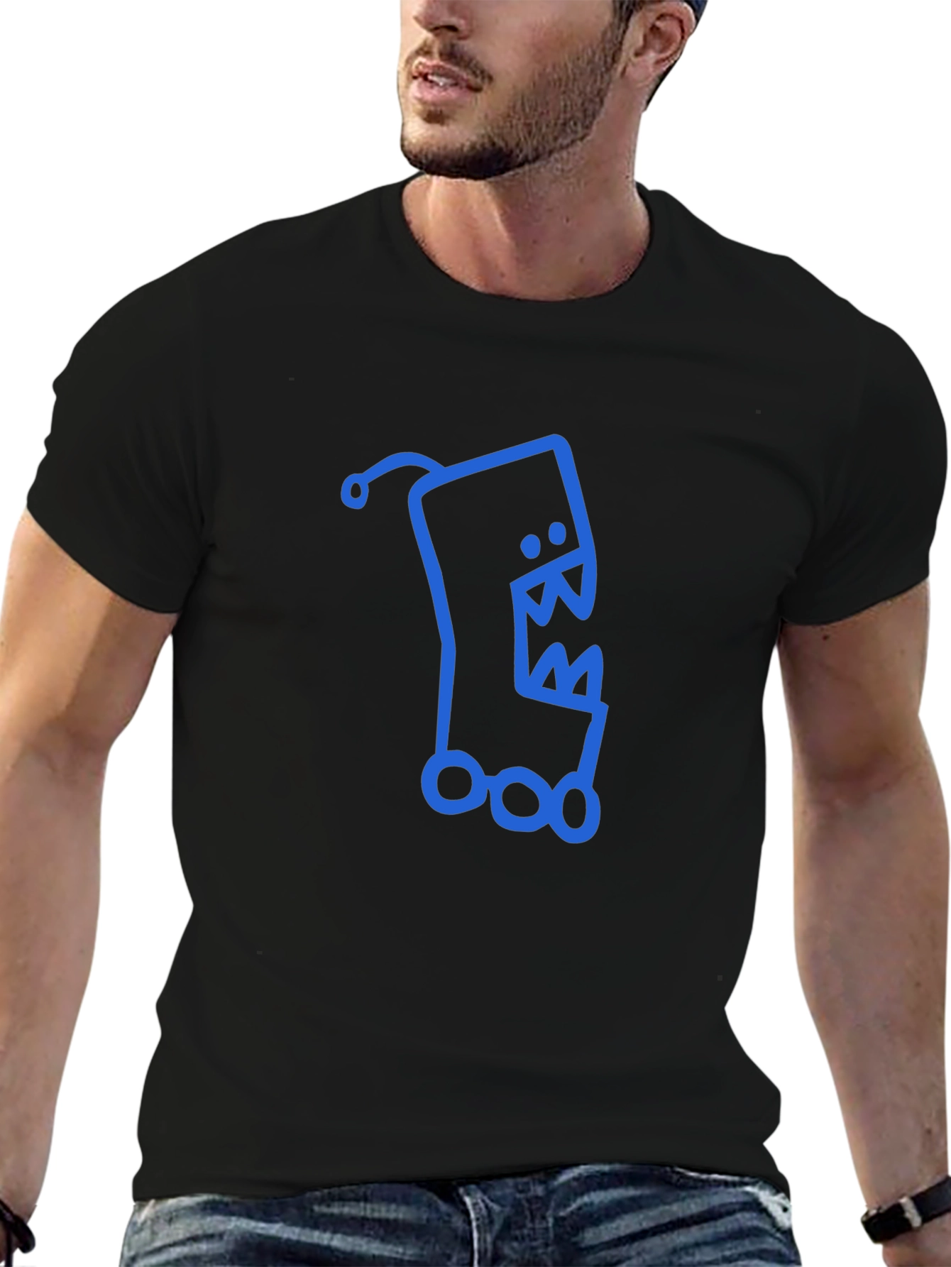 Monster Graphic Black T-Shirt - Funky and Unique