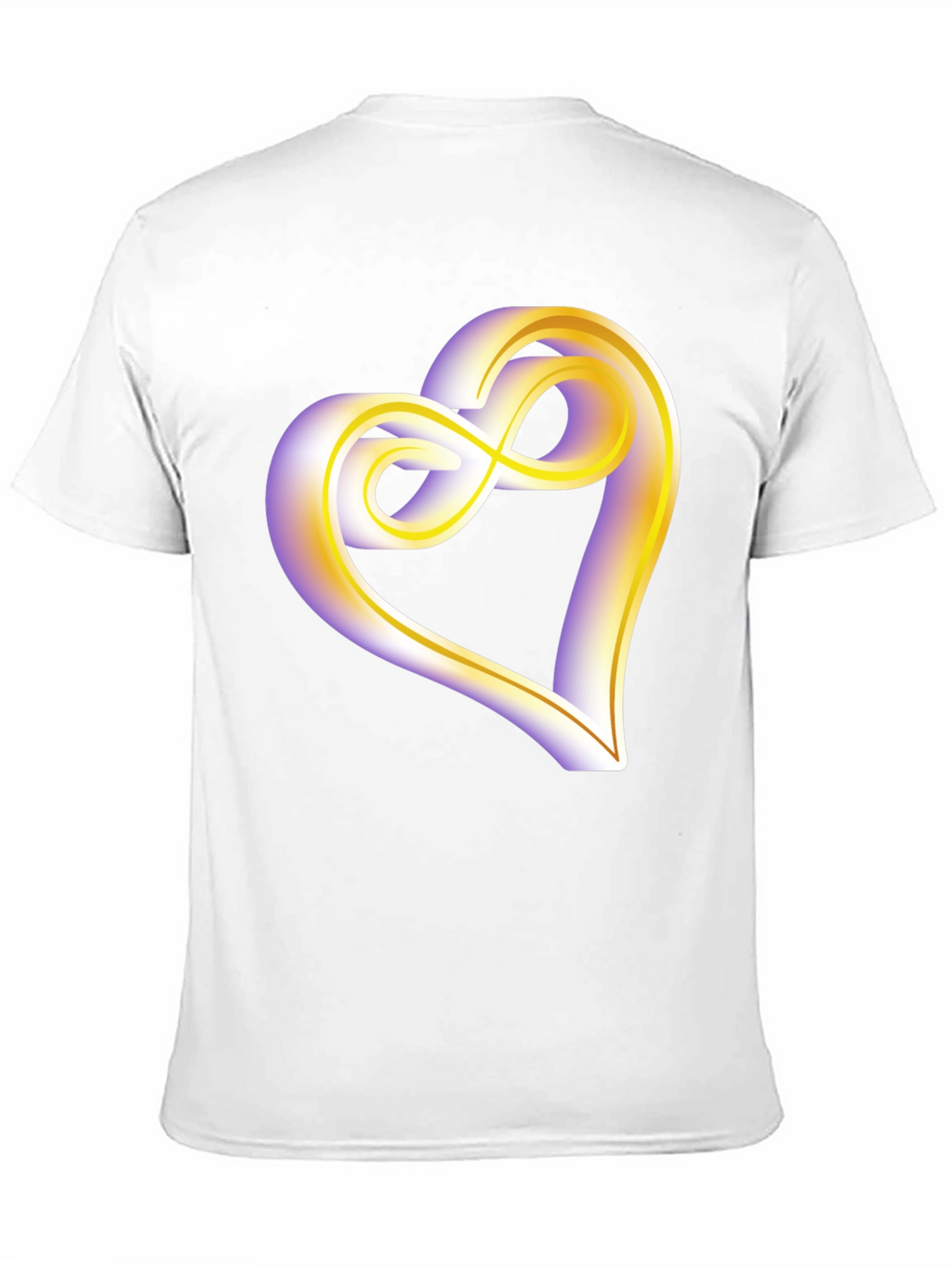 Heart Infinity Symbol Graphic Tee - Soft Black Cotton