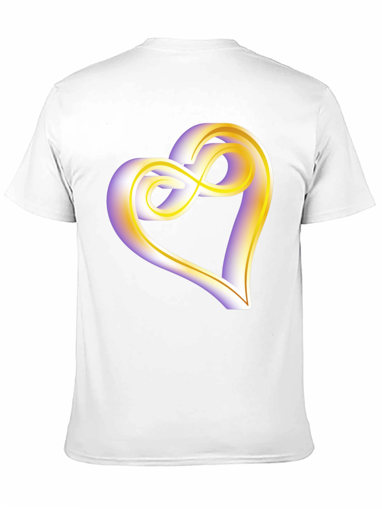 Heart Infinity Symbol Graphic Tee - Soft Black Cotton