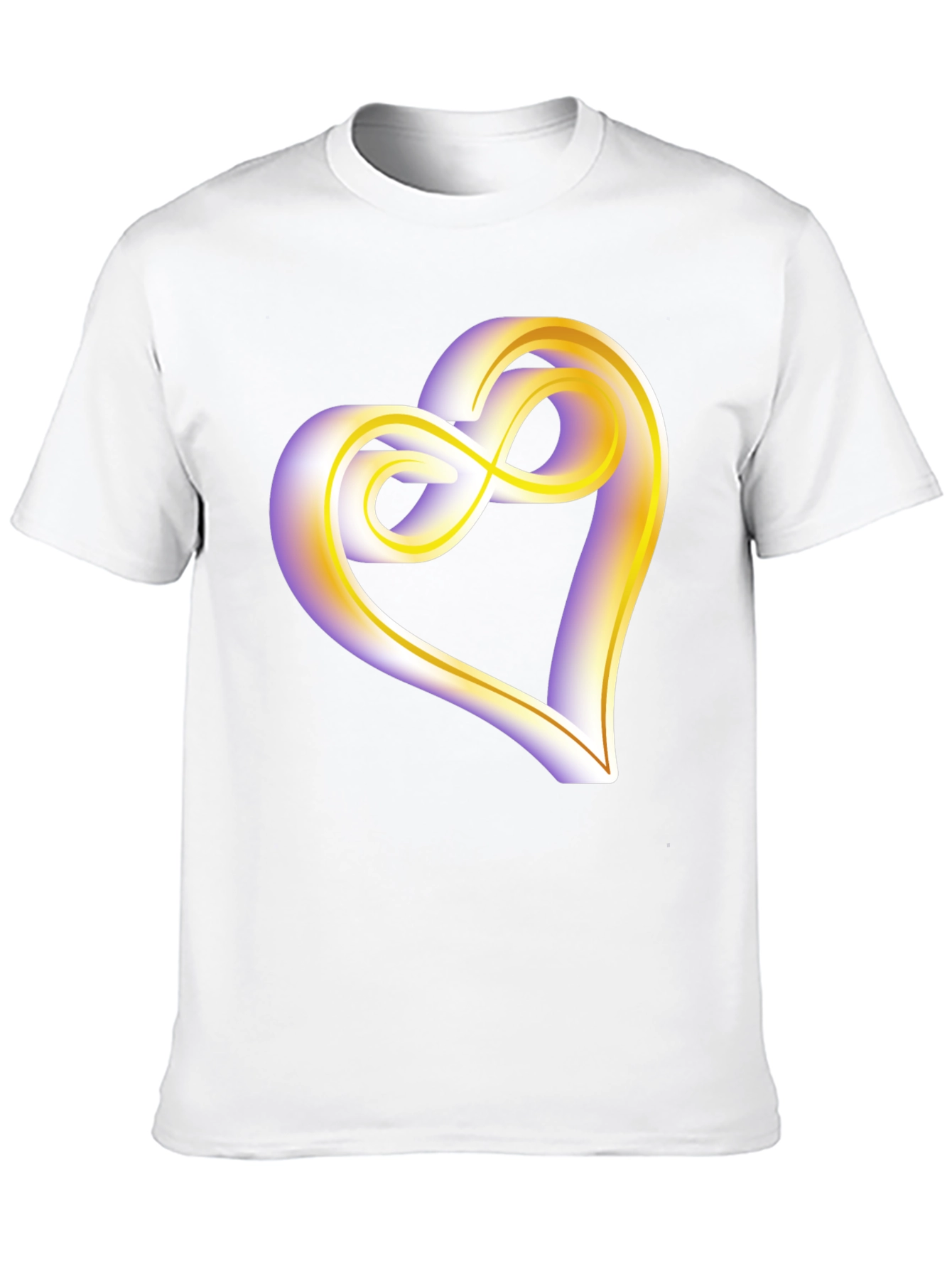 Heart Infinity Symbol Graphic Tee - Soft Black Cotton