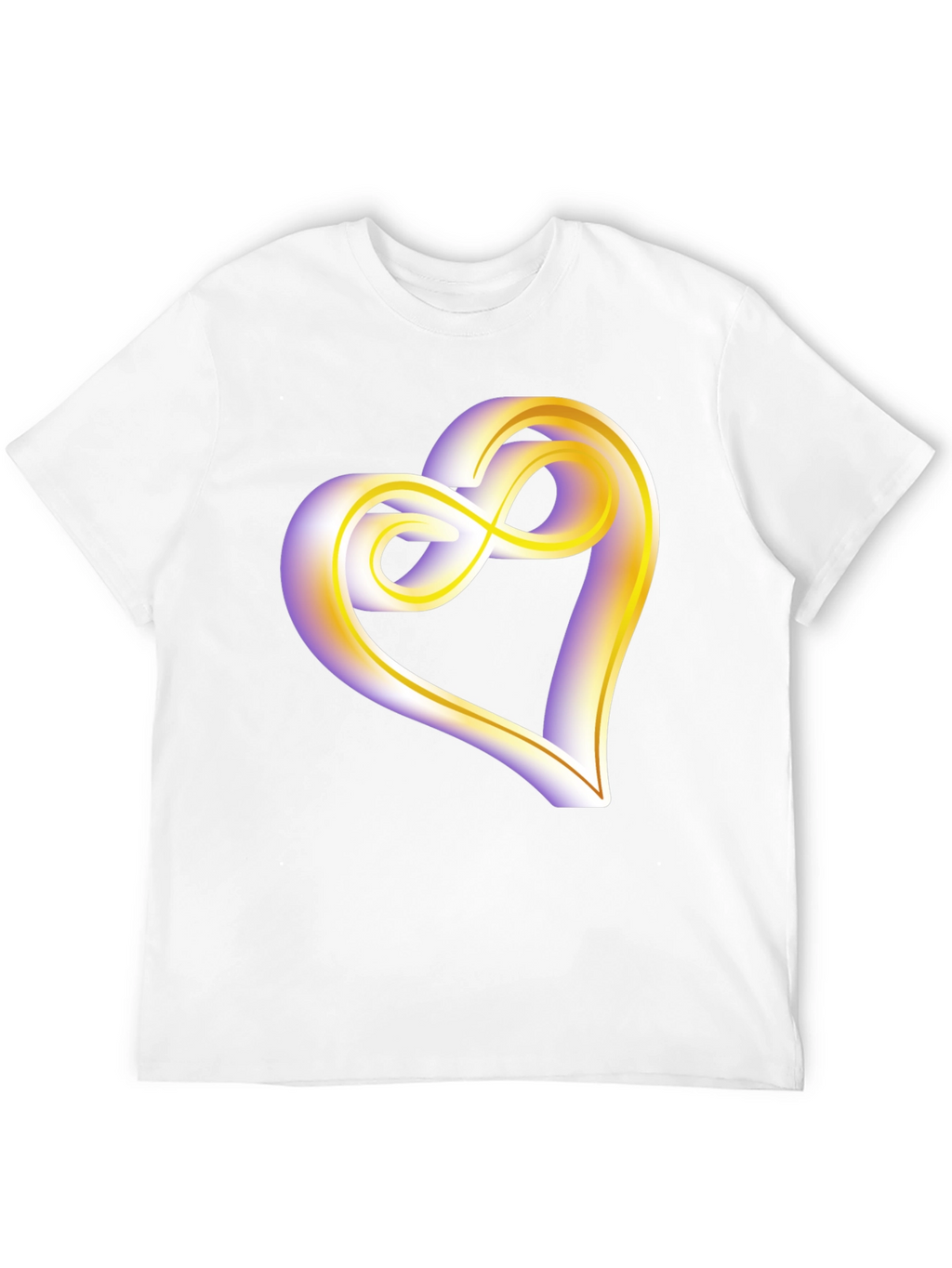 Heart Infinity Symbol Graphic Tee - Soft Black Cotton