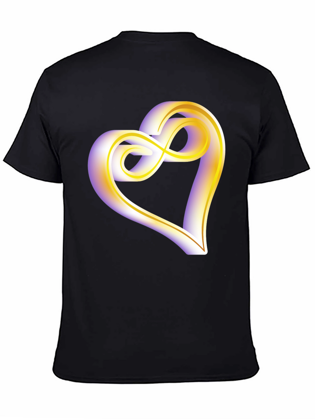 Heart Infinity Symbol Graphic Tee - Soft Black Cotton