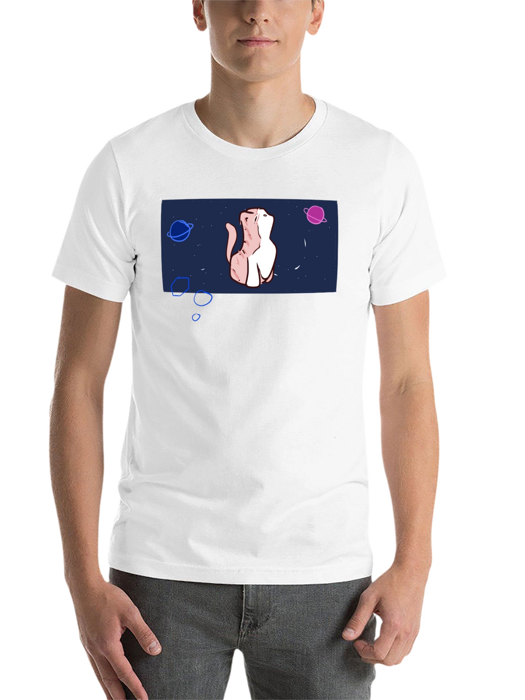 Cosmic Cat T-Shirt - Space Kitten Design